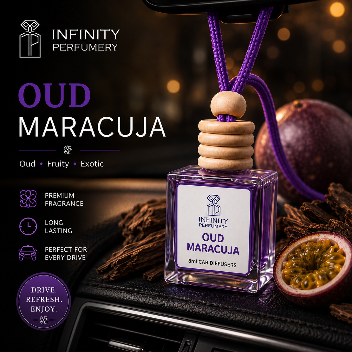Oud Maracuja Car Diffuser 8ML
