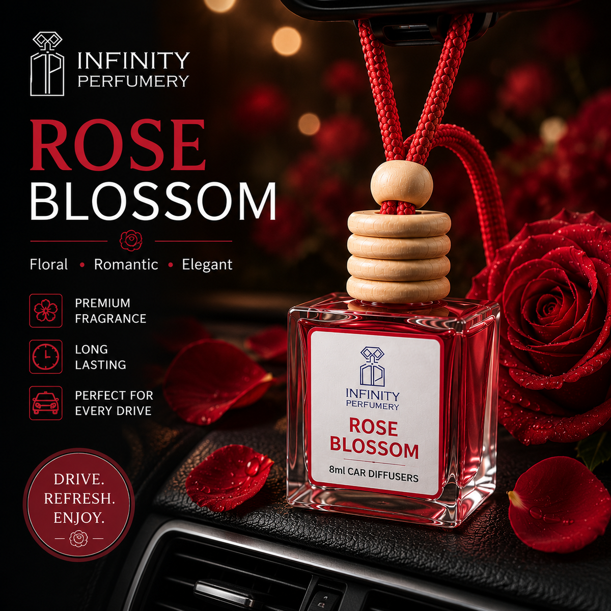 Rose Blossom Car Diffuser 8ML